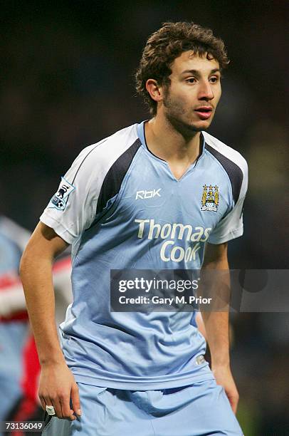 Djamal Abdoun of Manchester City in action during the FA Cup sponsored by E.ON Fourth Round match between Manchester City and Southampton at The City...