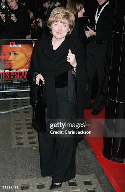 Actress Julia McKenzie arrives at the Notes on a Scandal Gala Screening at the Curzon Mayfair on January 28, 2007 in London, England.