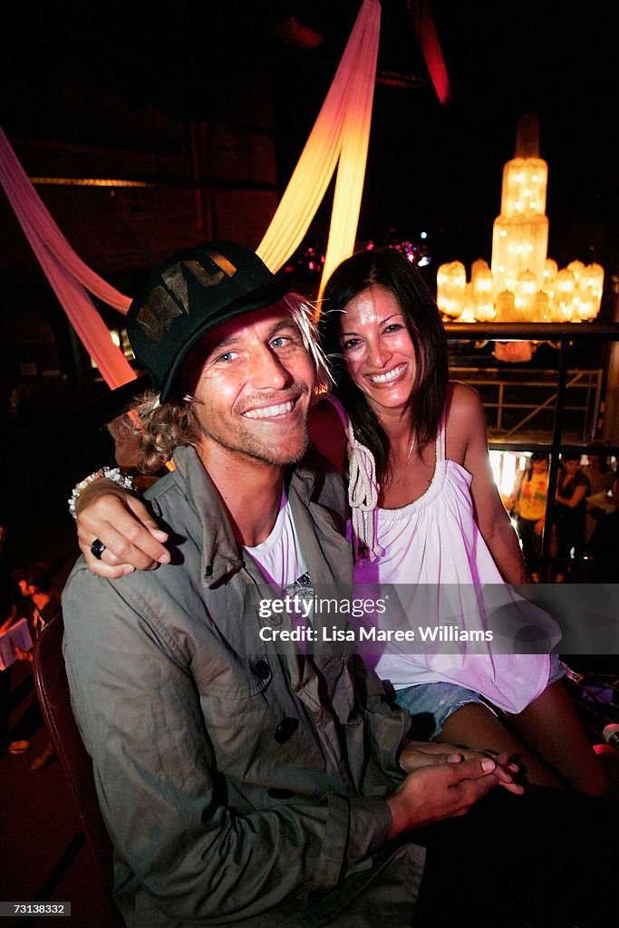 Luke Stedman and Malia Jones attend the preshow party celebrating ...