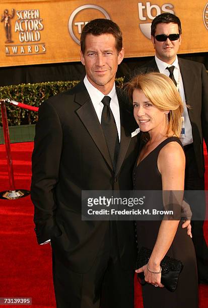Actor James Denton and his wife Erin O'Brien arrive at the 13th Annual Screen Actors Guild Awards held at the Shrine Auditorium on January 28, 2007...