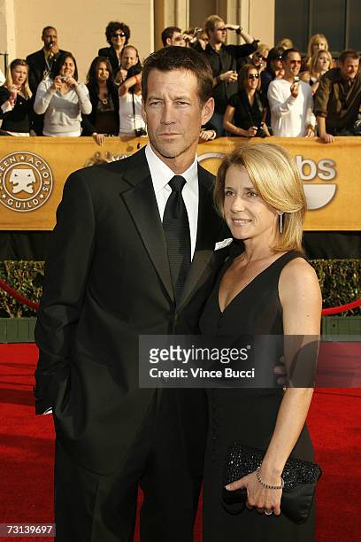 Actor James Denton and Erin O'Brien arrive at the 13th Annual Screen Actors Guild Awards held at the Shrine Auditorium on January 28, 2007 in Los...