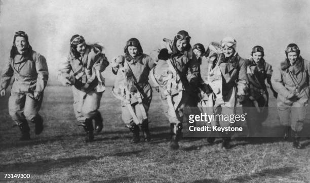 The first delivery by the female pilots of the British ATA or Air Transport Auxiliary during World War II, 10th January 1940.
