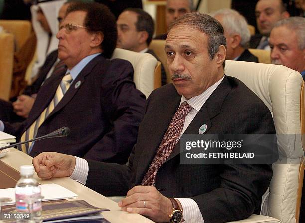 Egyptian interior minister Habib al-Adli attends the opening Arab Interior Minister's meeting in Tunis 30 January 2007. The ministers met in the...