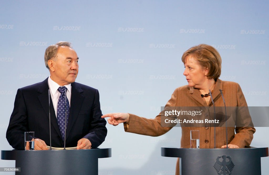 Merkel Meets With Nazarbayev