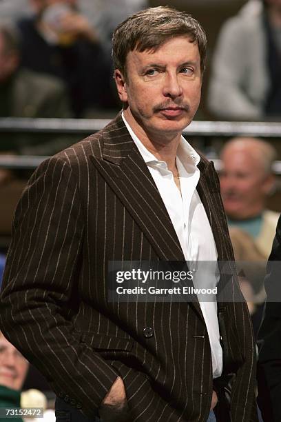 Nuggets owner E. Stanley Kroenke during the NBA game between the Atlanta Hawks and the Denver Nuggets on December 6, 2006 at the Pepsi Center in...