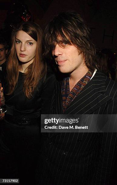 Jackson Scott and guest attend the launch party for new range of bags created by Mulberry for Giles, at Harvey Nichols on January 30, 2007 in London,...