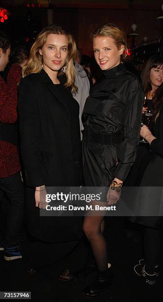 Fiona Scarry and guest attend the launch party for new range of bags created by Mulberry for Giles, at Harvey Nichols on January 30, 2007 in London,...