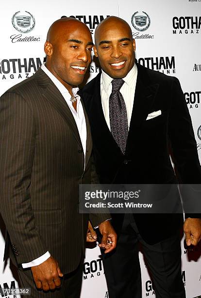 Tampa Bay Buccaneer Ronde Barber and New York Giant Tiki Barber attend Gotham Magazine's Seventh Annual Gala at Capitale on January 30, 2007 in New...
