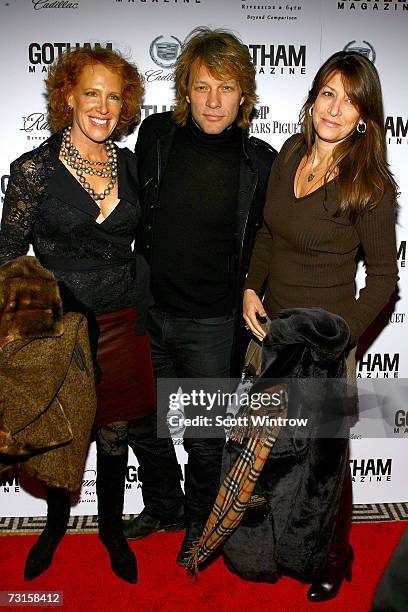 Dyer, musician Jon Bon Jovi and Dorothea Hurley arrive for Gotham Magazine's Seventh Annual Gala at Capitale on January 30, 2007 in New York City.