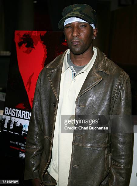 Director Cle "Bone" Sloan attends the HBO documentary films LA premiere Of "Bastards Of The Party" at The ArcLight Theater on January 30, 2007 in Los...