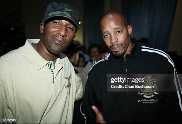 Writer/ Director/ Producer Cle "Bone" Sloan and Rapper Warren G attend the HBO documentary films LA premiere Of "Bastards Of The Party" at The...