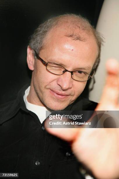 Film maker Juan Carlos Rulfo poses for photos at Bar 13 on January 30, 2007 in New York City.