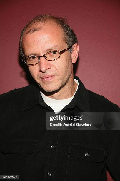 Film maker Juan Carlos Rulfo poses for photos at Bar 13 on January 30, 2007 in New York City.