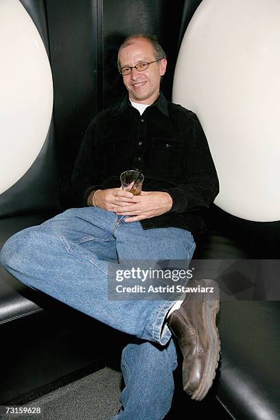 Film maker Juan Carlos Rulfo poses for photos at Bar 13 on January 30, 2007 in New York City.