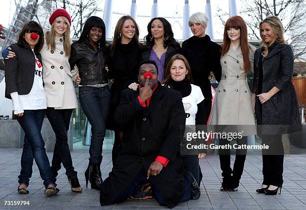 Xxx Fearne Cotton, Keisha Buchanan, Kimberley Walsh, Amelie Berraba, Sarah Harding, Nicola Roberts and Heidi Range launch Red Nose Day at The British...
