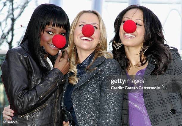 Keisha Buchanan, Heidi Range and Amelle Berrabah launch of The Sugababes at the launch of Red Nose Day at The British Airways London Eye on January...