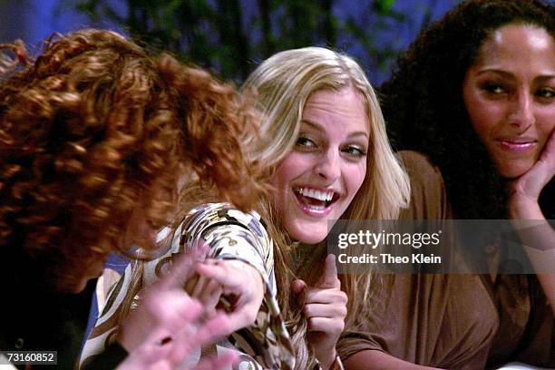 Lucy Diakovska, Sandy Moelling and Jessica Wahls at a press conference to announce the reunion of German pop group 'No Angels' on January 31, 2007 in...