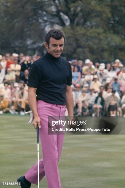 English golfer Tony Jacklin pictured in action to finish in joint 12th place at the 1970 Masters Tournament at Augusta National Golf Club in Augusta,...