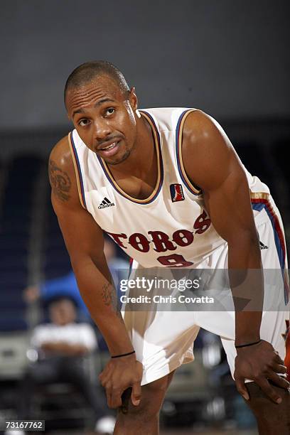 Jay Williams of the Austin Toros stands on the court during the D-League game against the Los Angeles D-Fenders at the Austin Convention Center on...