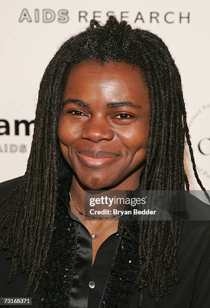 Singer Tracy Chapman attends the AmFAR Gala honoring the work of John Demsey and Whoopi Goldberg at Cipriani 42nd Street January 31, 2007 in New York...