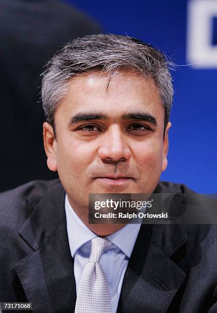 Anshu Jain, member of the executive board of German Deutsche Bank AG attends the 2006 results news conference on February 1, 2007 in Frankfurt,...