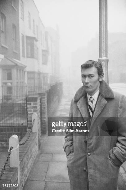 English playwright John Osborne in Chelsea, 1958.