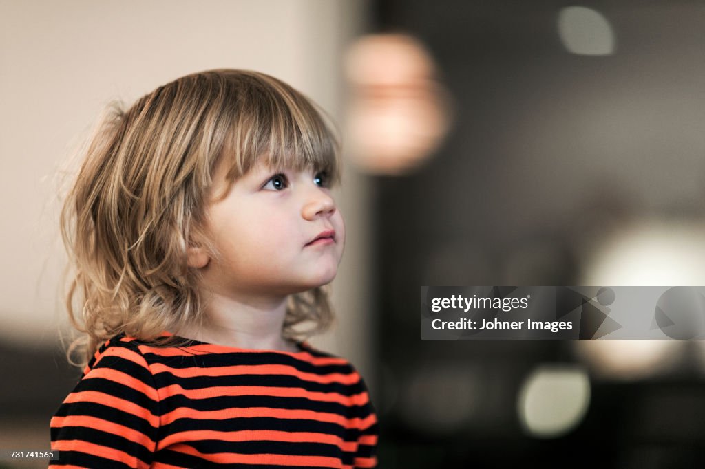 Portrait of girl looking away