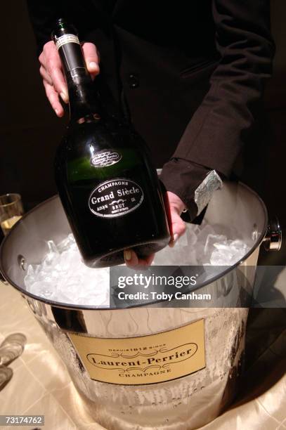 Laurent-Perrier Champagne is shown at the Oscar Govenors Ball Press preview held at the Hollywood and Highland Grand Ballroom February 1 in Los...