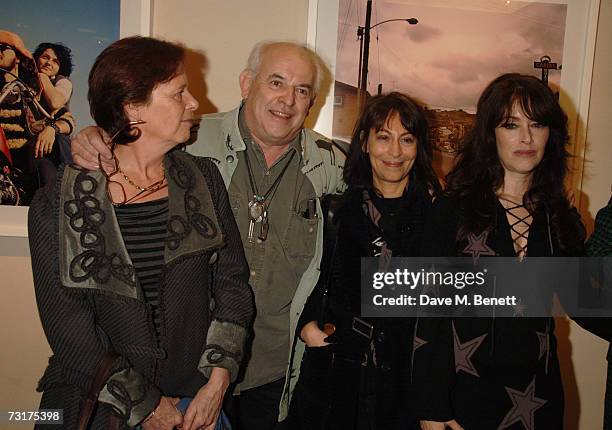 Ralph Steadman and Laila Nabulsi and guests attend the private view of "Hunter S Thompson: Gonzo" at the Michael Hoppen Gallery February 1, 2007 in...