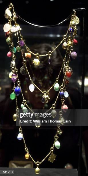 Faberge necklace, on loan from Joan and Melissa Rivers, is part of the Faberge Collection, on display at the First USA Riverfront Arts Center,...