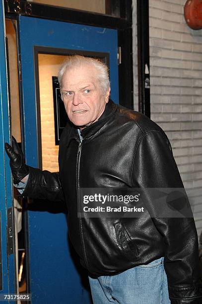 Actor Brian Dennehy arrives to the opening night of "A Spanish Play" at the Classic Stage Company on February 1, 2007 in New York City.