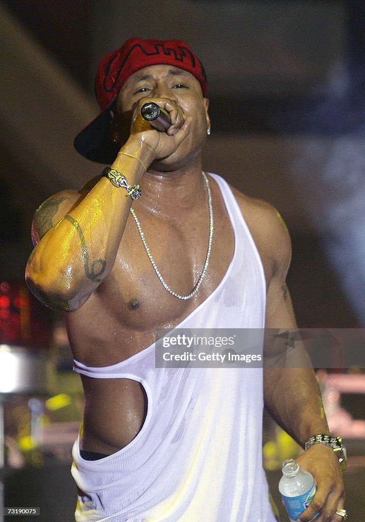 Rapper LL Cool J performs at ESPN The Magazine's Next Big Block Party ...