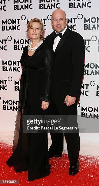 Actress Suzanne Von Borsody with her husband attend the Montblanc 'Night Of The Stars' Gala on February 2, 2007 in Chamonix, France.