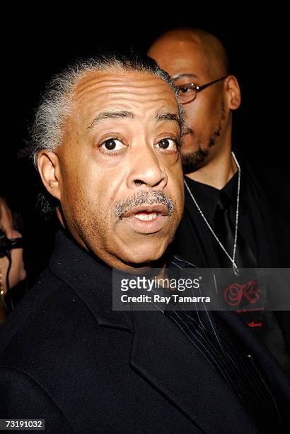 Reverend Al Sharpton attends the Baby Phat By Kimora Lee fashion show at the Roseland Ballroom during Mercedes-Benz Fashion Week February 02, 2007 in...