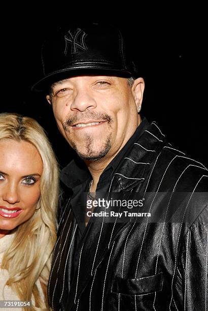 Actor and recording artist Ice-T attends the Baby Phat By Kimora Lee fashion show at the Roseland Ballroom during Mercedes-Benz Fashion Week February...