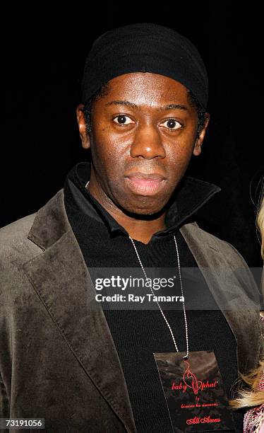 Actor Jay Alexander attends the Baby Phat By Kimora Lee fashion show at the Roseland Ballroom during Mercedes-Benz Fashion Week February 02, 2007 in...