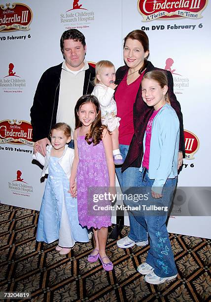 Actress Ryan Newman , Sean Astin and family attend the DVD Release party for "Cinderella III: A Twist In Time" to benefit the St. Jude's Children's...