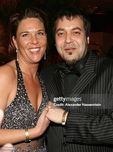 Singer Laith Al-Deen and Melanie Moser attend the 2007 Sports Gala " Ball des Sports " at the Rhein-Main Hall on February 3, 2007 in Wiesbaden,...