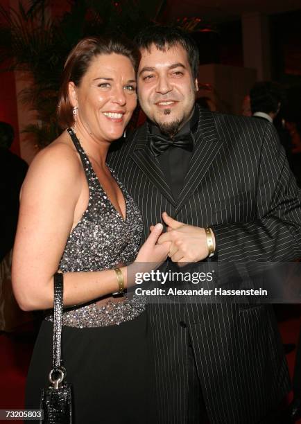 Singer Laith Al-Deen and Melanie Moser attend the 2007 Sports Gala " Ball des Sports " at the Rhein-Main Hall on February 3, 2007 in Wiesbaden,...