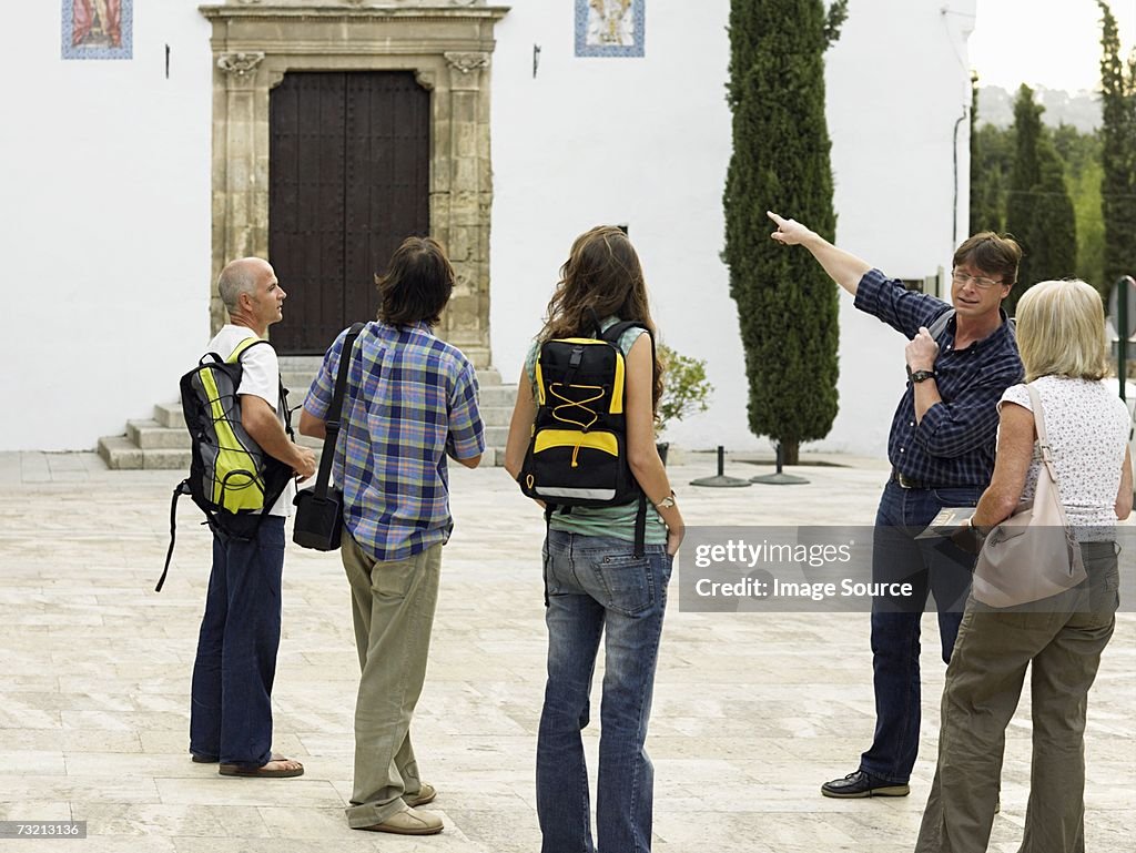 Tourists sightseeing