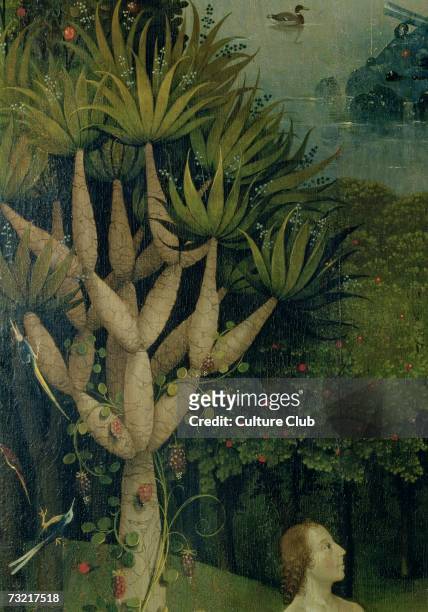 The Tree of the Knowledge of Good and Evil, detail from the right panel of The Garden of Earthly Delights, c.1500