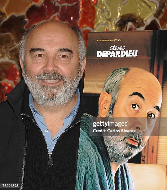 Actor and director Gerard Jugnot attends photocall for "Boudu" , at Palafox Cinema on February 06, 2007 in Madrid, Spain.