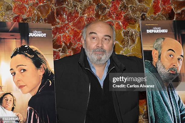 Actor and director Gerard Jugnot attends photocall for "Boudu" , at Palafox Cinema on February 06, 2007 in Madrid, Spain.