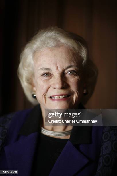 Iraq Study Group member and former Supreme Court Justice Sandra Day O'Connor in her offices at the United States Supreme Court on January 23, 2007 in...