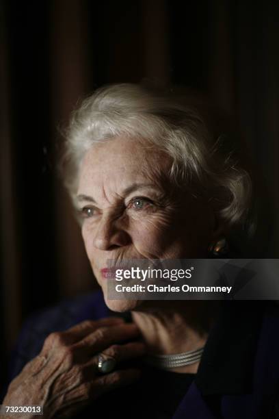 Iraq Study Group member and former Supreme Court Justice Sandra Day O'Connor in her offices at the United States Supreme Court on January 23, 2007 in...