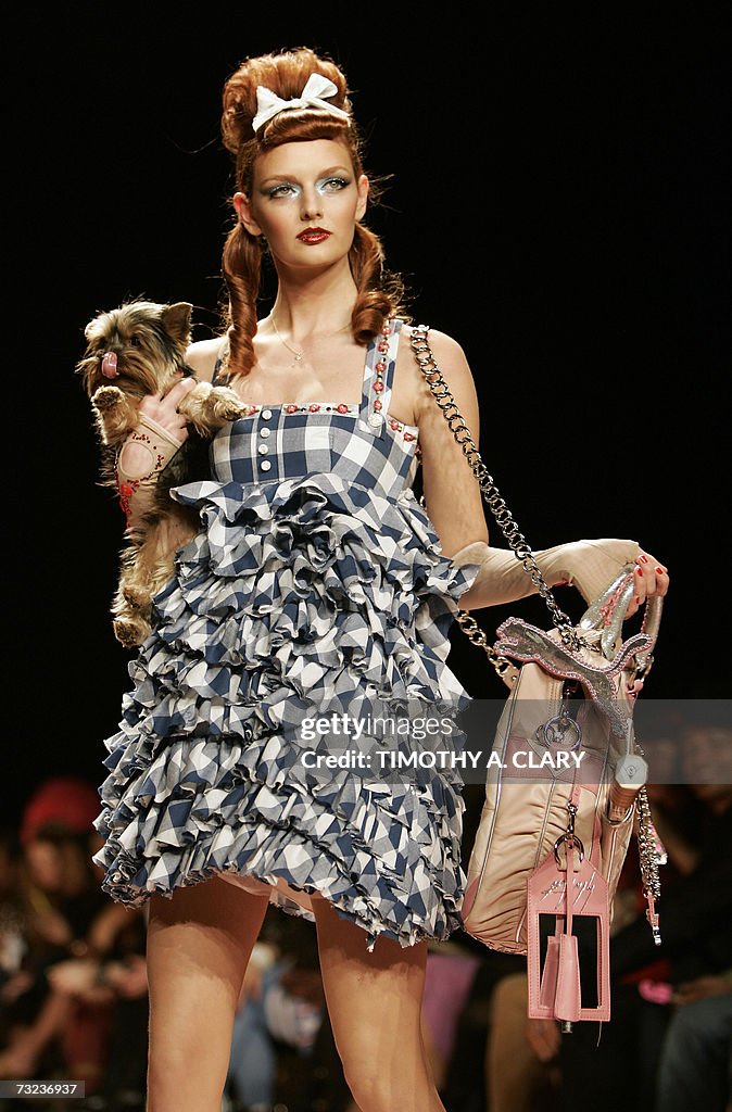 A model displays an outift from the Heat...