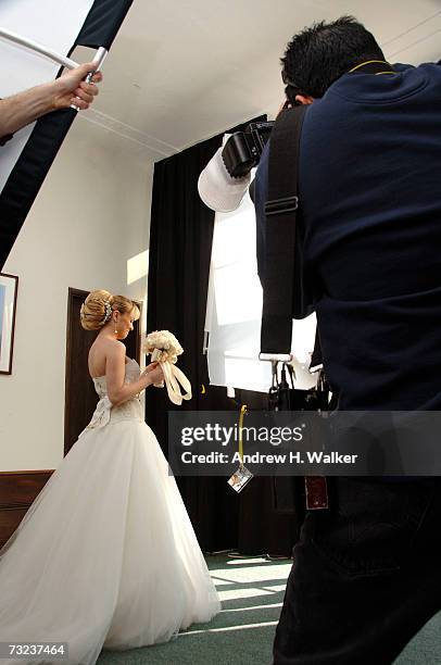 Miss USA Tara Conner returns to work after visiting rehab and poses for "Trump on the Ocean" advertising campaign in freezing weather on February 6,...