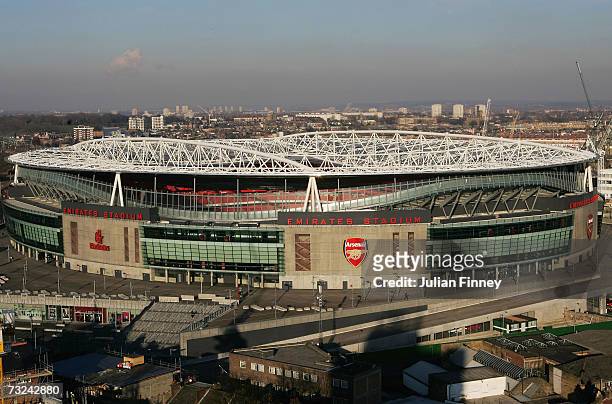 View of the Emirates Stadium on February 7, 2007 in London, England.