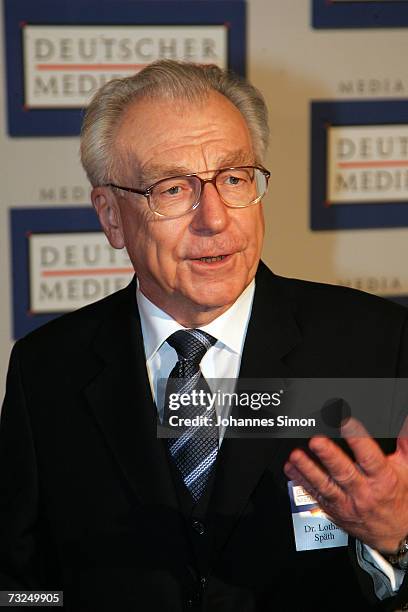 Lothar Spaeth arrives at the 15th German Media Award 2006 at the Congress Hall on February 7, 2007 in Baden-Baden, Germany.