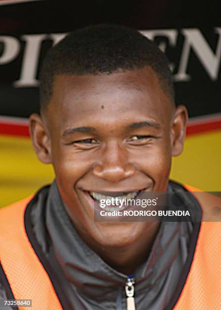 Edmundo Zura de la seleccion ecuatoriana de futbol el 21 de enero de 2007. AFP PHOTO/Rodrigo BUENDIA
